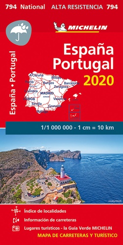  Michelin - Espagne Portugal - 1/1 000 000, indéchirable.