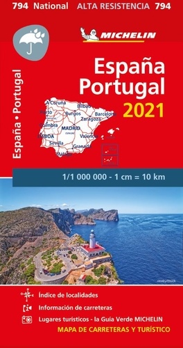  Michelin - Espagne, Portugal - 1/1 000 000.