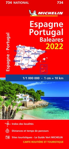 Espagne, Portugal. 1/1 000 000  Edition 2022