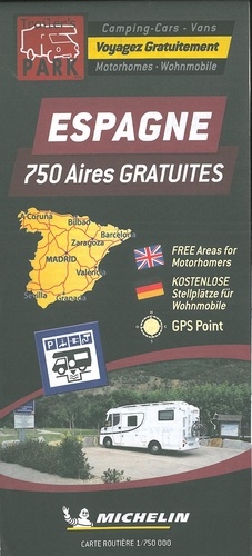  Michelin - Espagne - 750 aires gratuites.