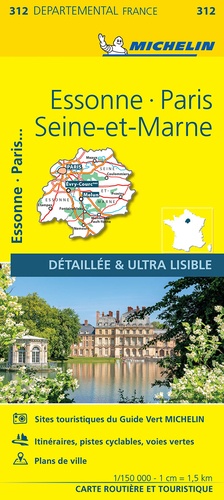  Michelin - Essonne, Paris, Seine-et-Marne - 1/150 000.