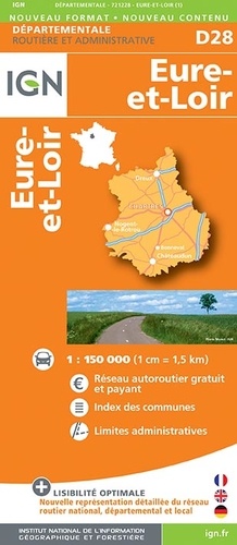  IGN - Eure-et-Loir - 1/150 000.