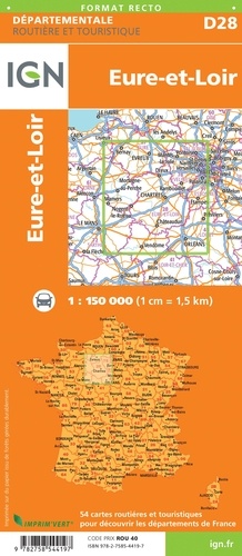 Eure-et-Loir. 1/150 000