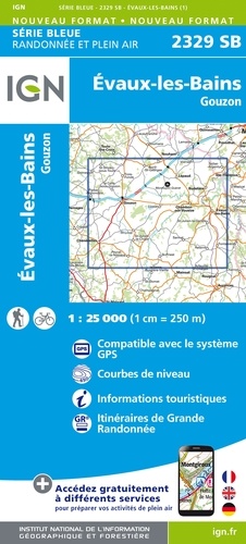 Evaux-les-Bains, Gouzon. 1/25 000