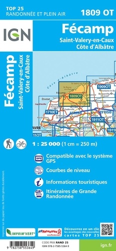 Fécamp Saint-Valery-en-Caux Côte d'Albâtre. 1/25 000