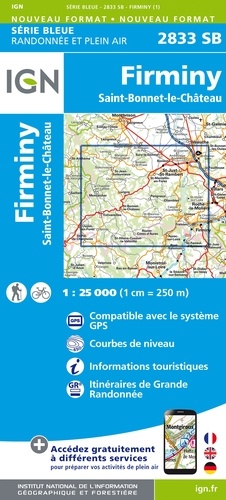 Firminy, Saint-Bonnet-Le-Château. 1/25 000