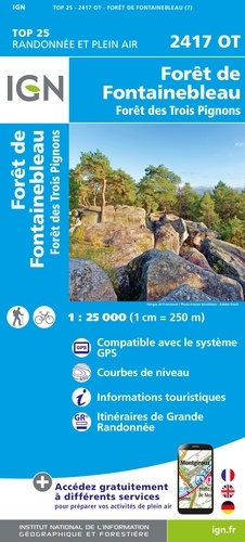 Forêt de Fontainebleau Forêt des Trois Pignons. 1/25 000
