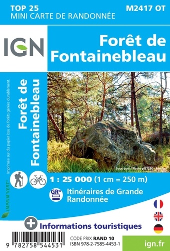Forêt de Fontainebleau. 1/25 000