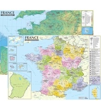  Express Map - France 1/2.200.000 - Carte administrative et physique (sans barres alu, 67 × 47 cm).