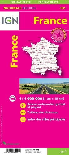 France format recto. 1/1 000 000  Edition 2020