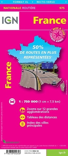 France Format XL. 1/750 000  Edition 2018