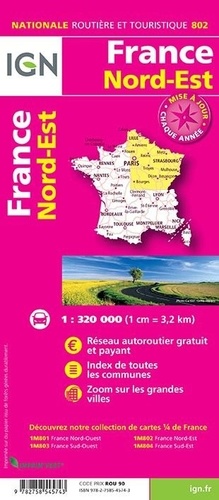 France Nord-Est. 1/320 000  Edition 2019