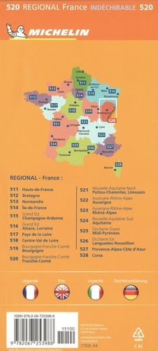 Franche-Comté. 1/200 000  Edition 2022