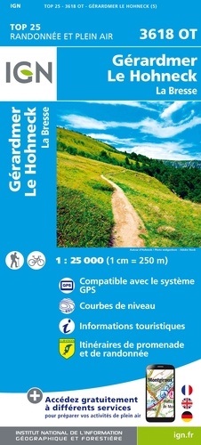 Gérardmer, Le Hohneck, La Bresse. 1/25 000