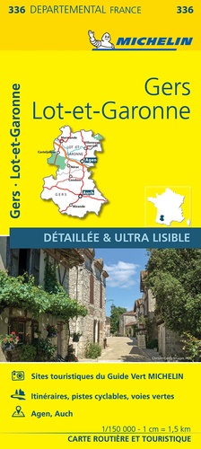  Michelin - Gers, Lot-et-Garonne - 1/150 000.