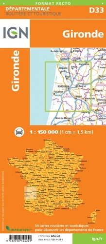 Gironde. 1/150 000
