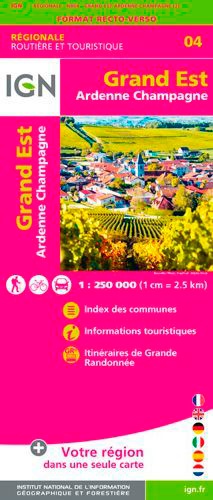 Grand Est, Ardenne-Champagne. 1/250 000