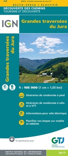 Grandes traversées du Jura. 1/105 000