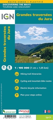 Grandes traversées du Jura. 1/105 000