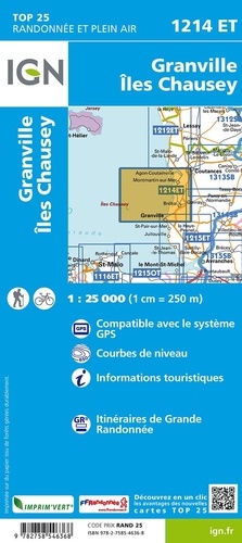 Granville, Coutances, Iles Chausey. 1/25 000