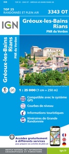  IGN - Greoux-les-bains, Rians - PNR du Verdon. 1/25 000.