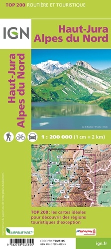 Haut-Jura, Alpes du Nord. 1/200 000