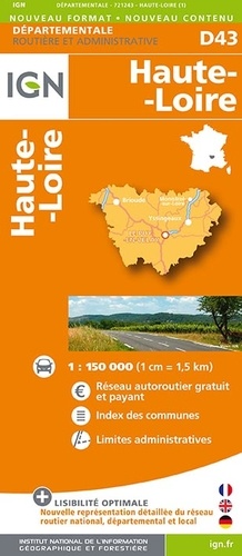  IGN - Haute-Loire - 1/150 000.