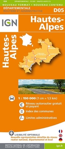  IGN - Hautes-Alpes - 1/150 000.