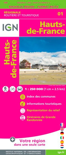  IGN - Hauts-de-France - 1/250 000.