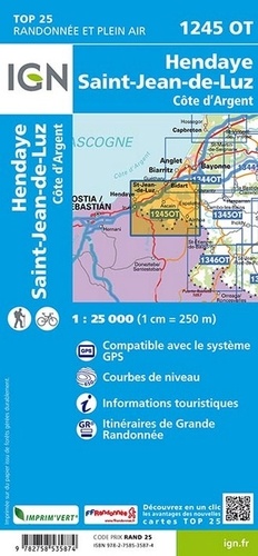 Hendaye St-Jean-de-Luz Côte d'Argent. 1/25 000