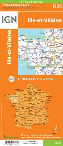 Ille-et-Vilaine. 1/150 000