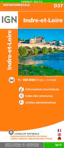 Indre-et-Loire. 1/150 000