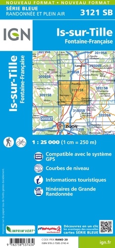 Is-sur-Tille, Fontaine-Française. 1/25 000