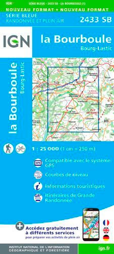 La Bourboule. Bourg-Lastic. 1/25 000