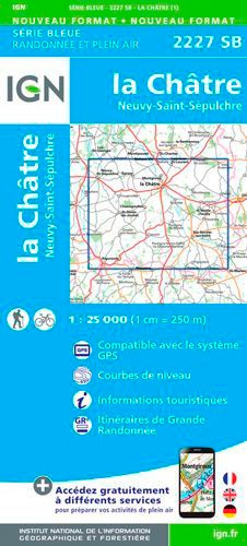 La Châtre, Neuvy-Saint-Sépulchre. 1/25 000
