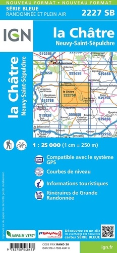 La Châtre, Neuvy-Saint-Sépulchre. 1/25 000
