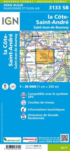 La Côte-Saint-André, Saint-Jean-de-Bournay. 1/25 000