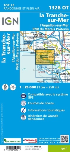 La Tranche-sur-Mer, L'Aiguillon-sur-Mer, PNR du Marais. 1/25 000