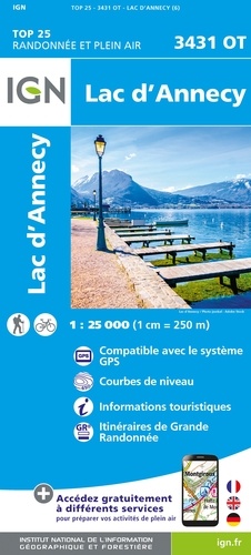 Lac d'Annecy. 1/25 000