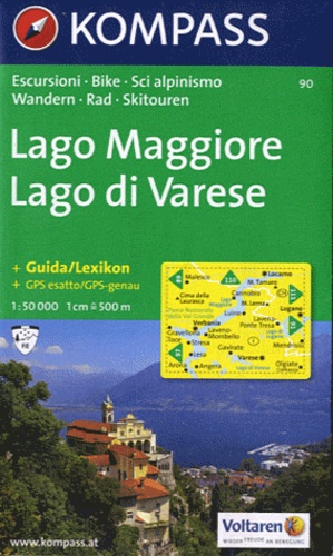  Kompass - Lago Maggiore, Lago du Varese - 1/50 000, + Guida/Lexikon.
