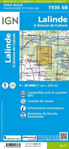 Lalinde, le Buisson-de-Cadouin. 1/25 000