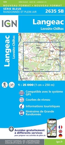 Langeac, Lavoûte-Chilhac. 1/25 000