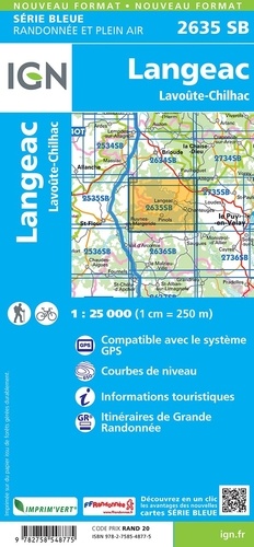 Langeac, Lavoûte-Chilhac. 1/25 000