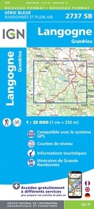  IGN - Langogne, Grandrieu - 1/25 000.
