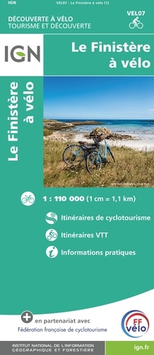 Le Finistère à vélo. 1/110 000