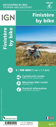 Le Finistère à vélo. 1/110 000