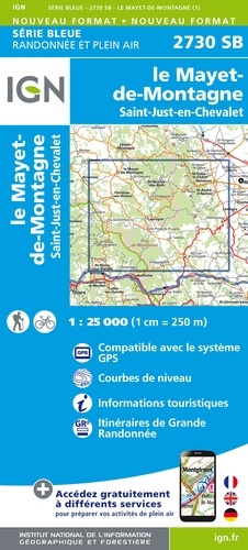 Le Mayet-de-Montagne, Saint-Just-en-Chevalet. 1/25 000