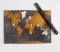 Maps International - Le monde à gratter - Black edition.