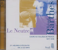 Le Neutre. Cours au collège de France, 1977-1978, CD-ROM