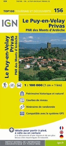  IGN - Le Puy-en-Velay Privas - 1/100 000.